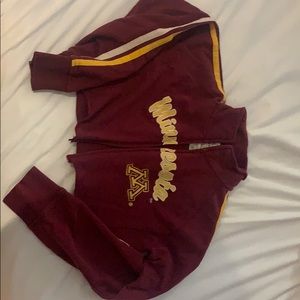 Universit of Minnesota cropped full zip